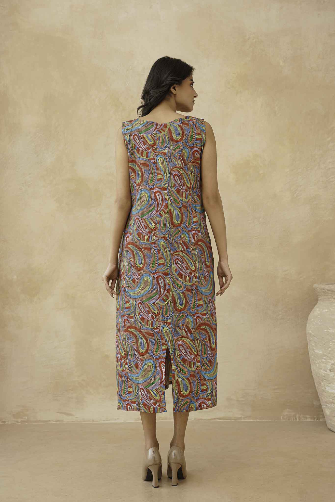 Multicolor A line Dress
