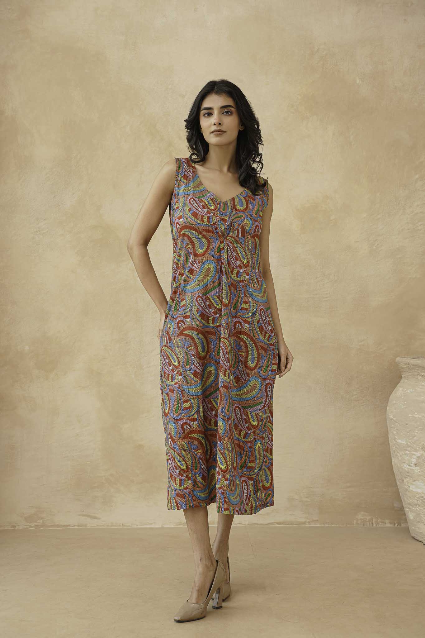 Multicolor A line Dress