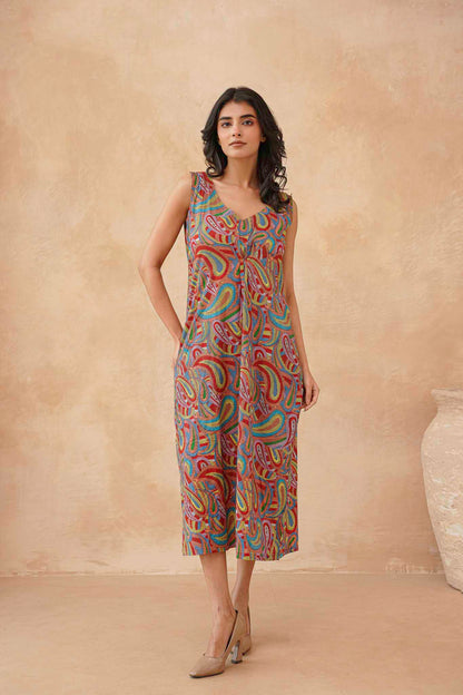 Multicolor A line Dress