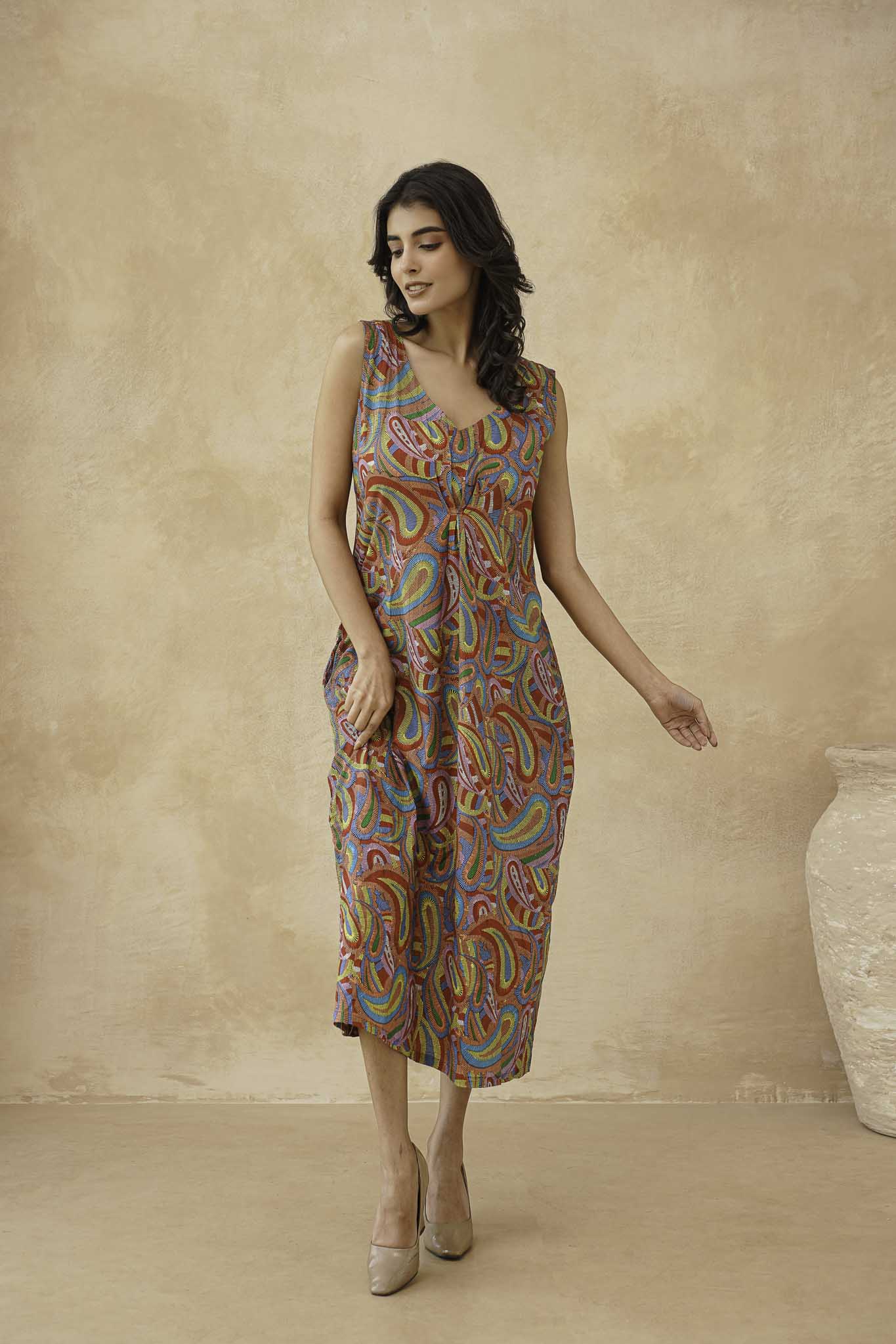 Multicolor A line Dress