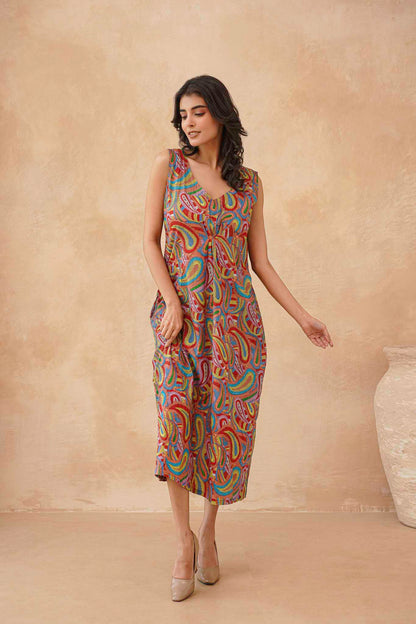 Multicolor A line Dress