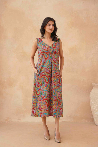 Multicolor A line Dress
