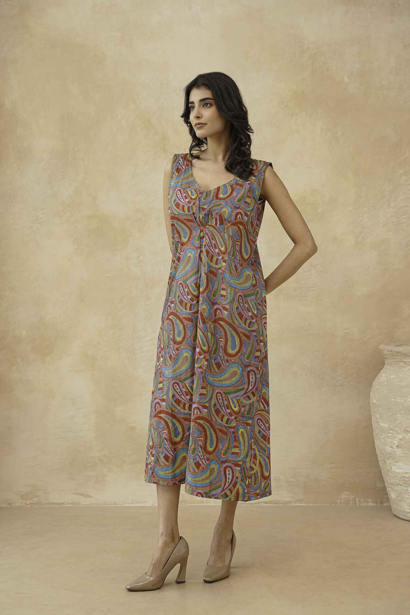 Multicolor A line Dress