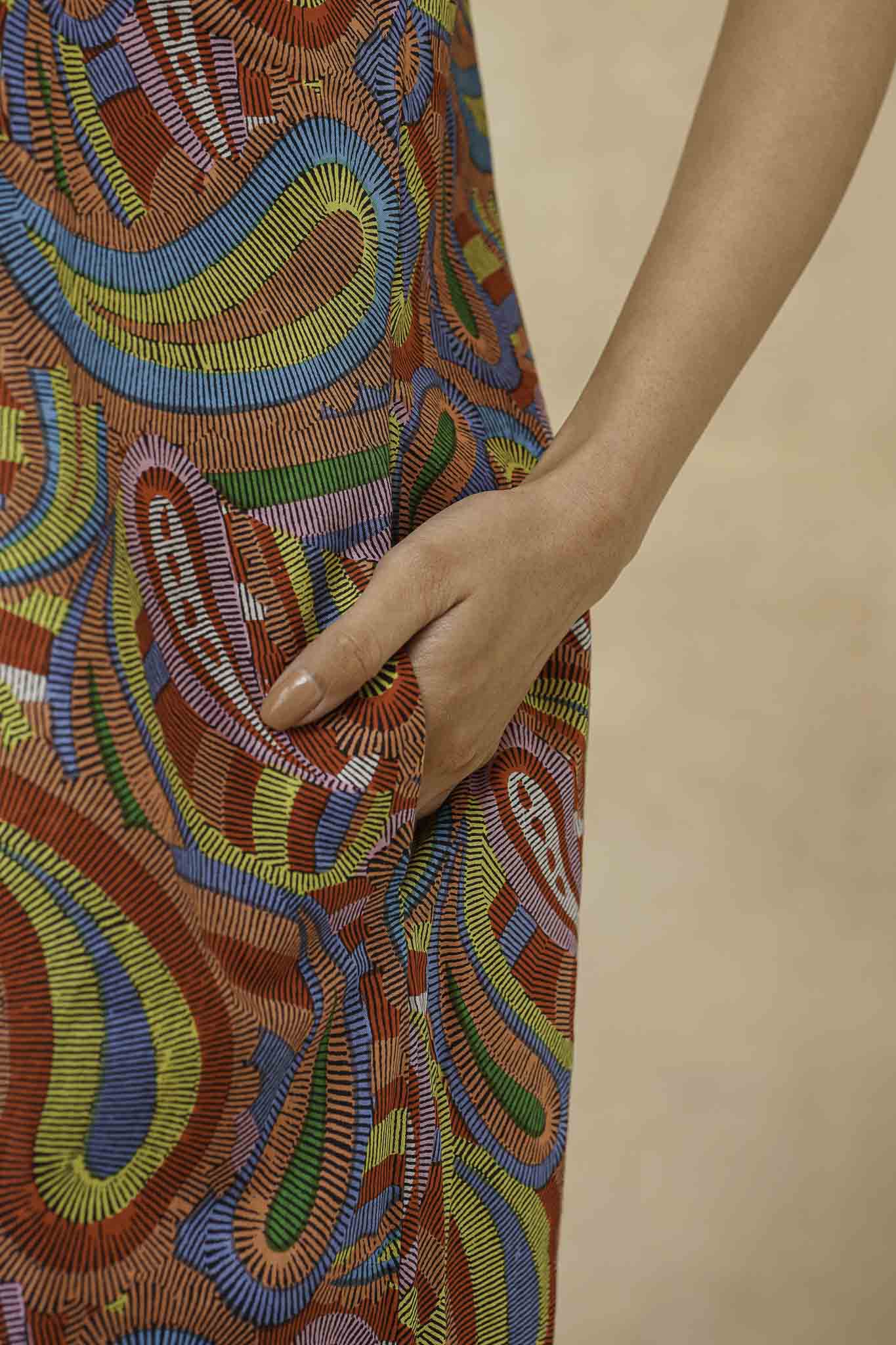 Multicolor A line Dress