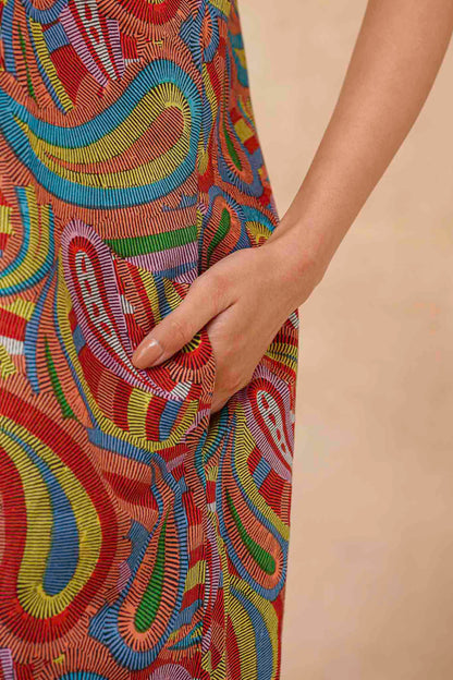 Multicolor A line Dress