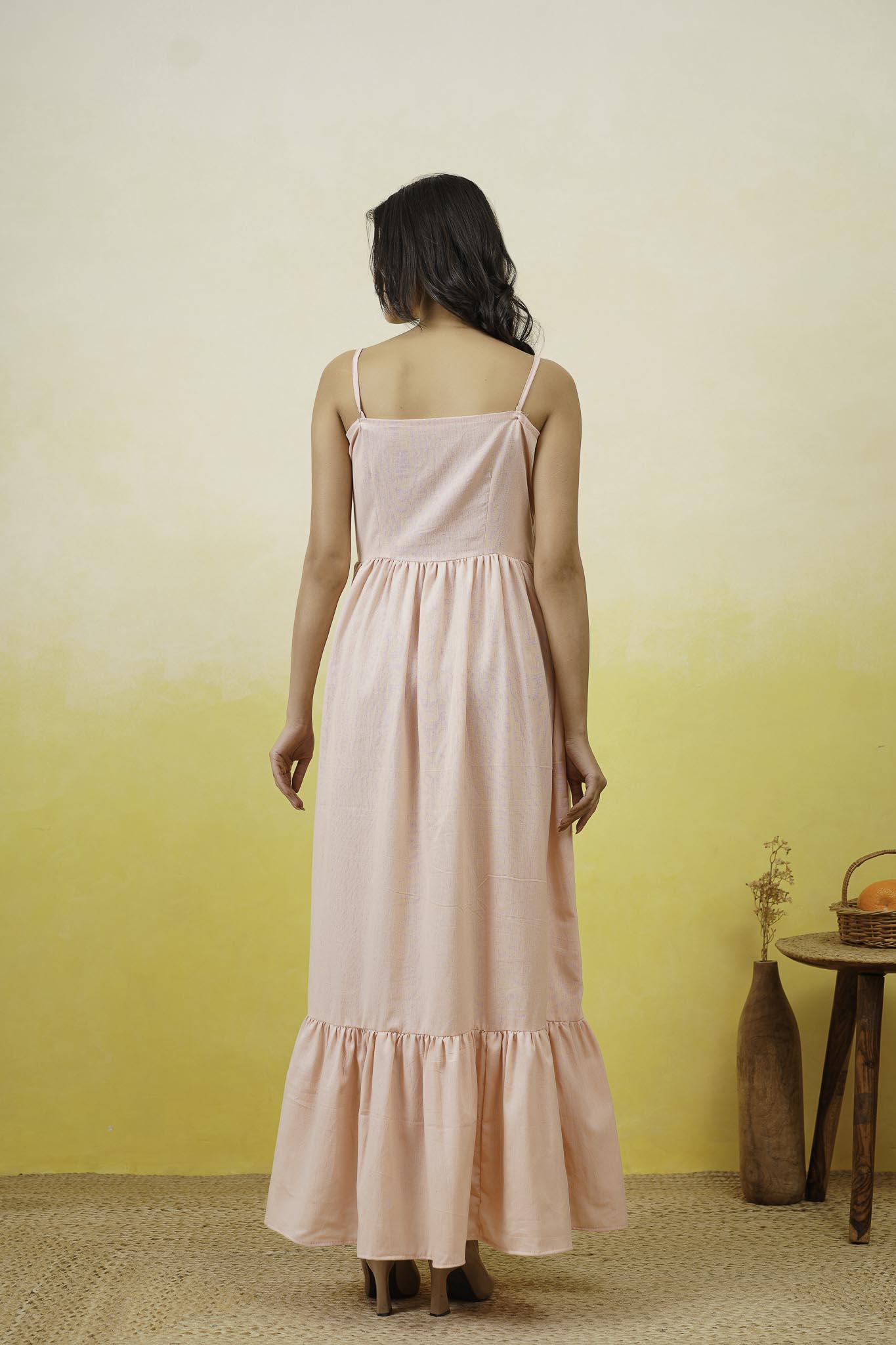 Peach Charm Long Dress