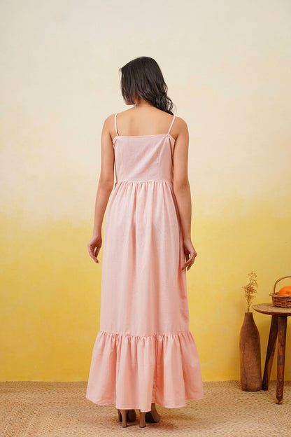 Peach Charm Long Dress