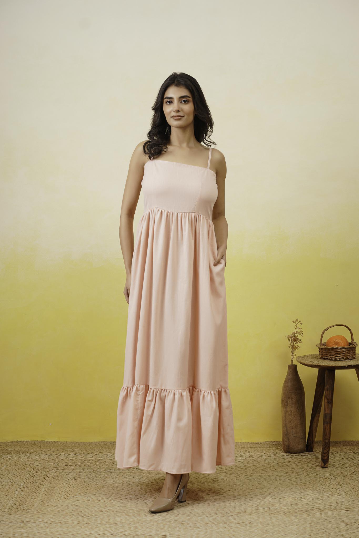 Peach Charm Long Dress