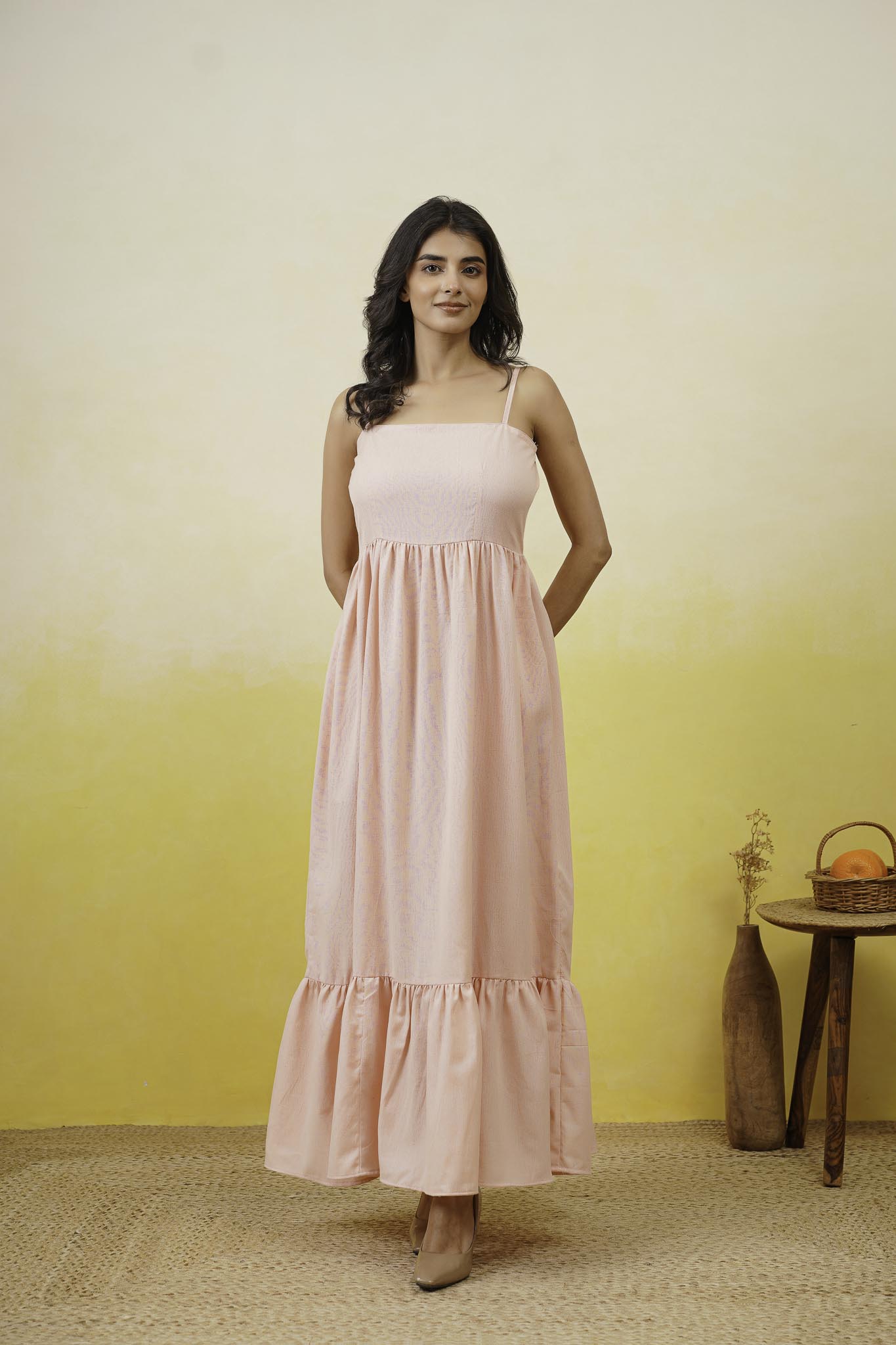 Peach Charm Long Dress
