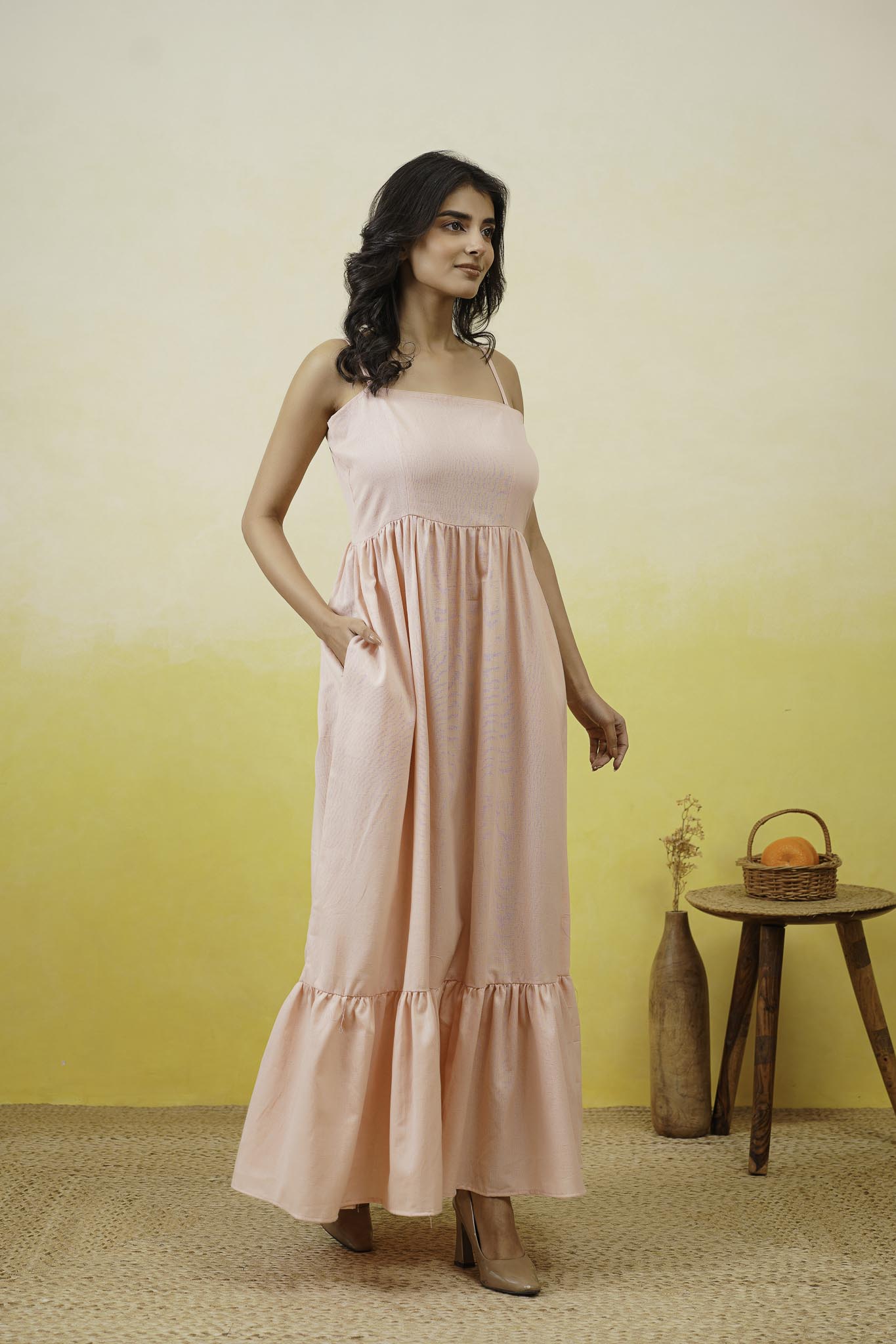 Peach Charm Long Dress