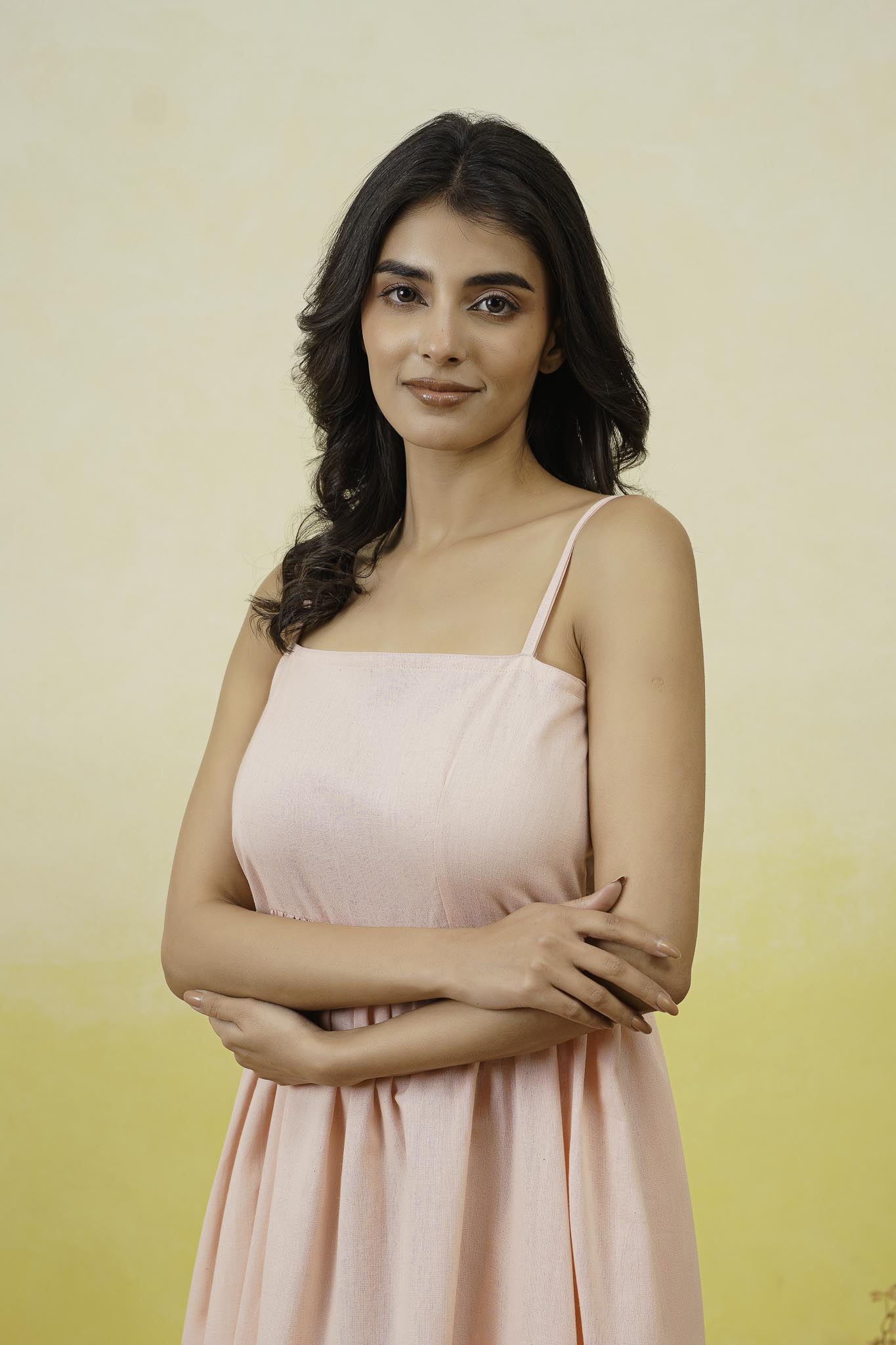 Peach Charm Long Dress