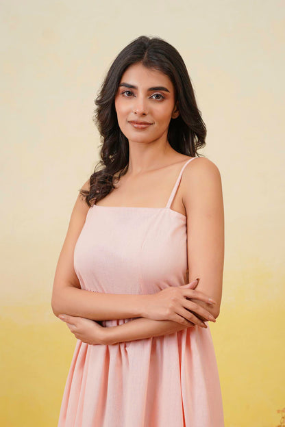 Peach Charm Long Dress