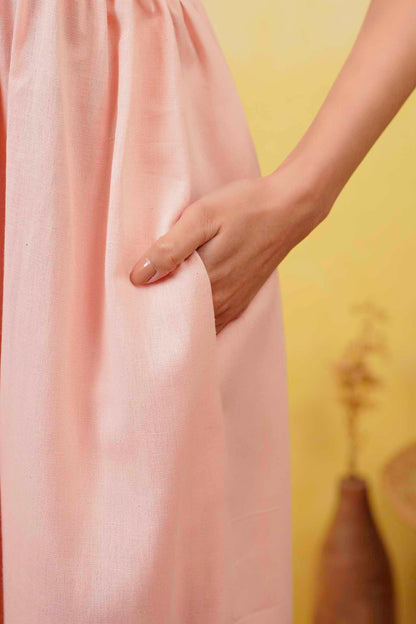 Peach Charm Long Dress